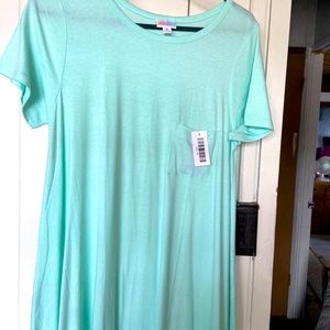 LuLaRoe Carly Dress Medium NWT - sea foam green
